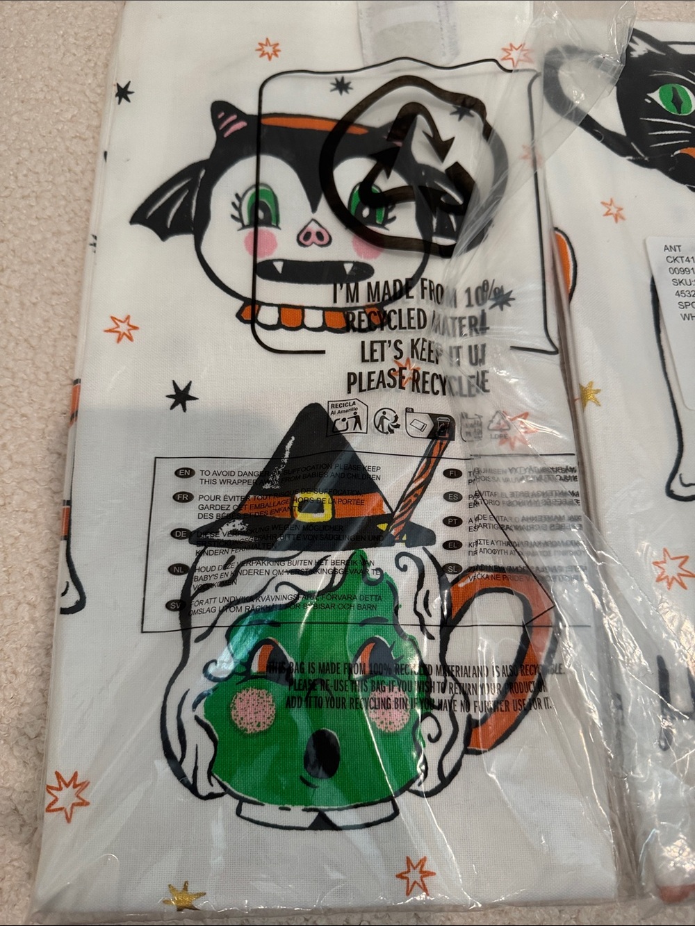 Anthropologie Halloween little monsters tea towel - Picture 3 of 4